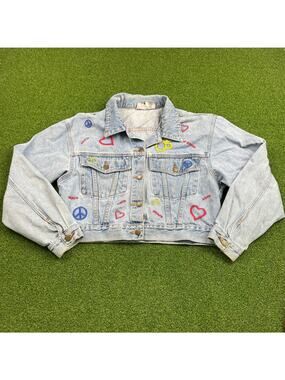 Vintage '90s Disney Store Mickey Mouse Embroidered Mickey Denim Jacket XL